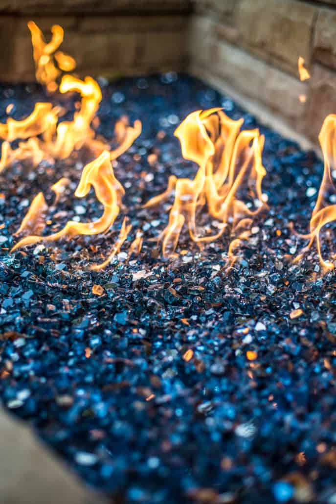 Flames in a firepit